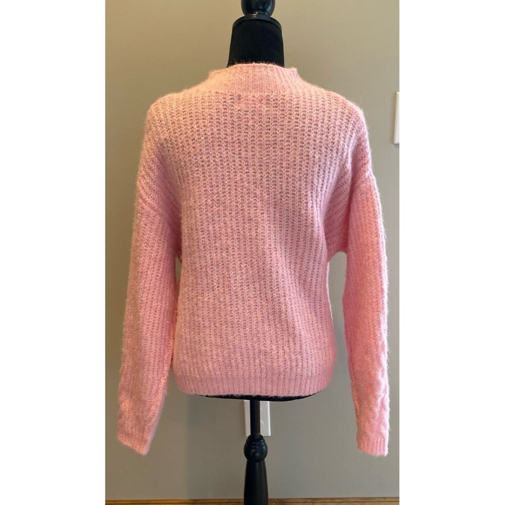 Universal Thread Sweater Size Large Soft Pink Super Soft Fuzzy Cable Knit Comfy - Picture 5 of 12